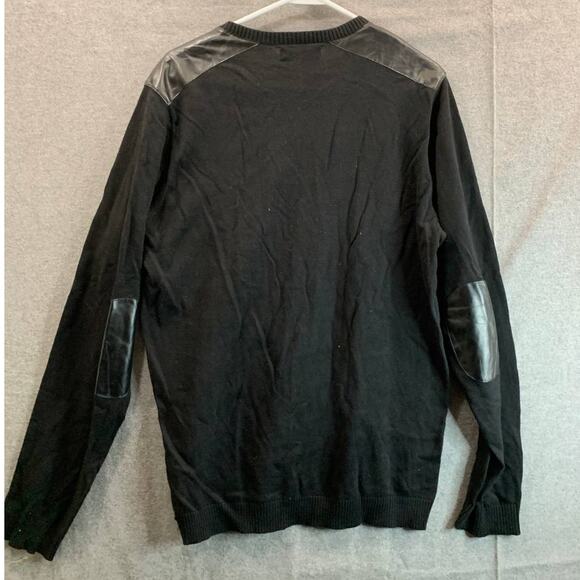 GUESS Sweater Womens Large Long Sleeve Round Neck Black Pullover - Picture 2 of 8